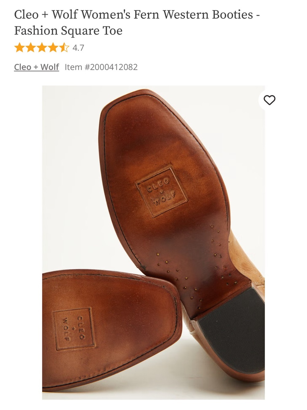 Cleo + Wolf Fern Western Booties in Honey Tan - Picture 4 of 7